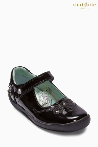 Black Start-Rite Princess Serena School Shoe